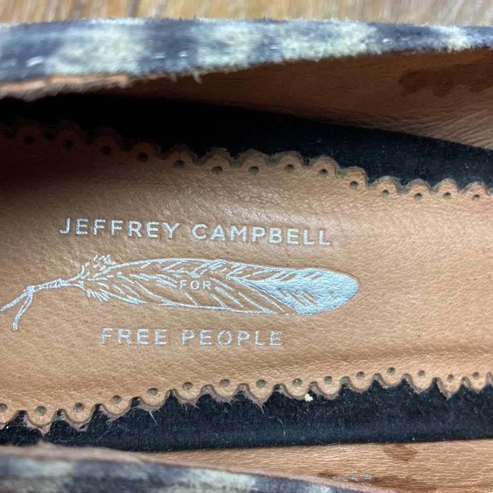 Jeffrey Campbell for Free People animal  print cutout heels Size 9